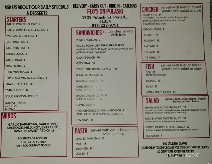 Flo's - Peru, IL menu_pic