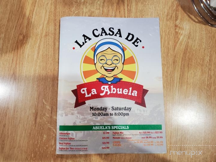 La Casa De La Abuela - Mesquite, NV menu_pic