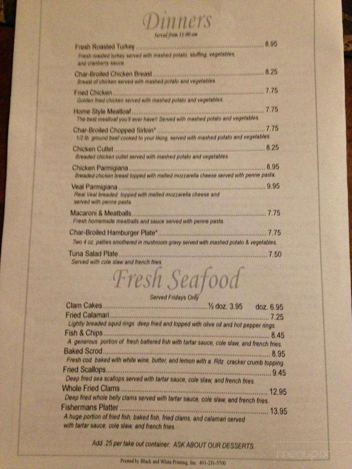 Seaplane Diner - Providence, RI menu_pic