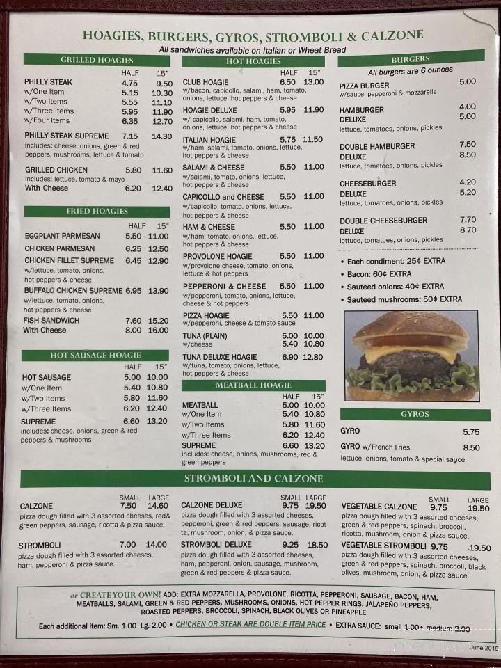 Grande Pizza Italian Restaurant - Irwin, PA menu_pic