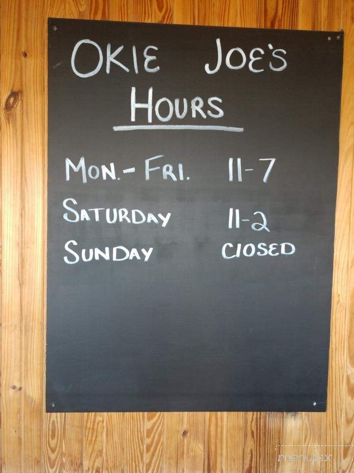 Okie Joes BBQ - Stilwell, OK menu_pic