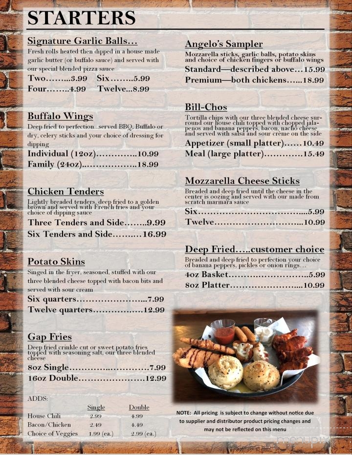 Angelo's in the Gap - Cumberland Gap, TN menu_pic