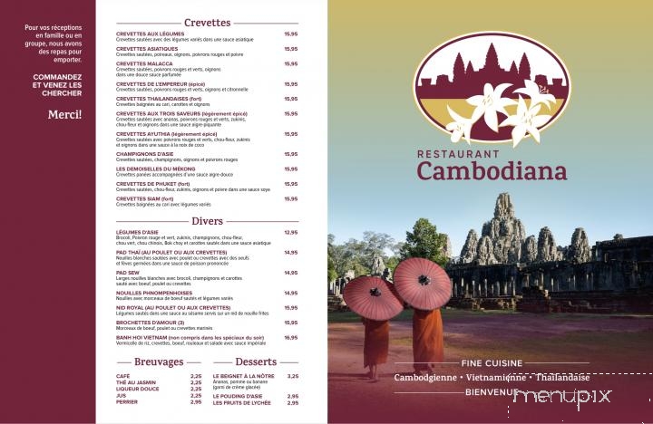 Restaurant Cambodiana - Repentigny, QC menu_pic