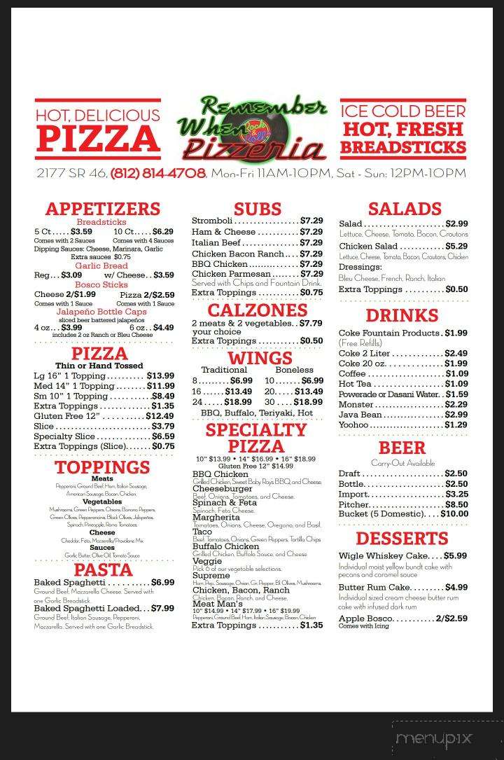 Remember When Pizzeria - Terre Haute, IN