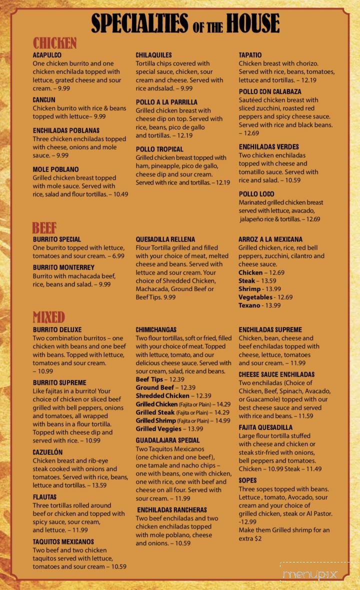 Rodeo Chico - Daleville, VA menu_pic