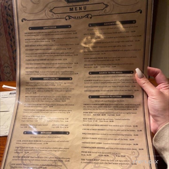 Back Forty Texas BBQ - Pleasant Hill, CA menu_pic