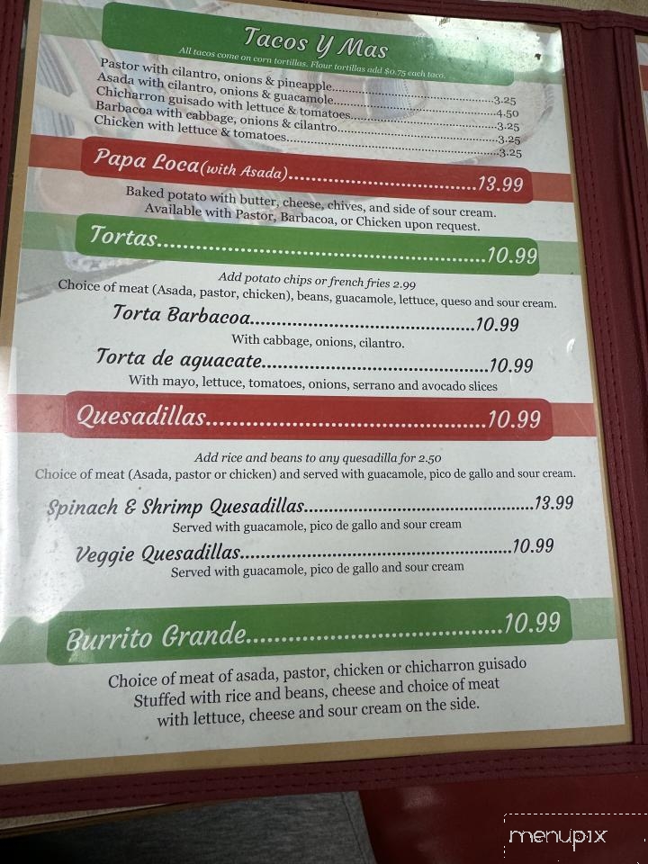Sol Azteca Taqueria Y Mas - Commerce, TX menu_pic