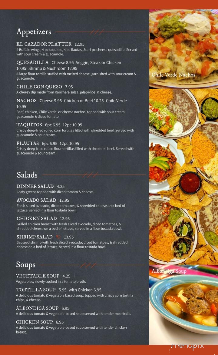 El Cazador Mexican Restaurant - Buhl, ID menu_pic