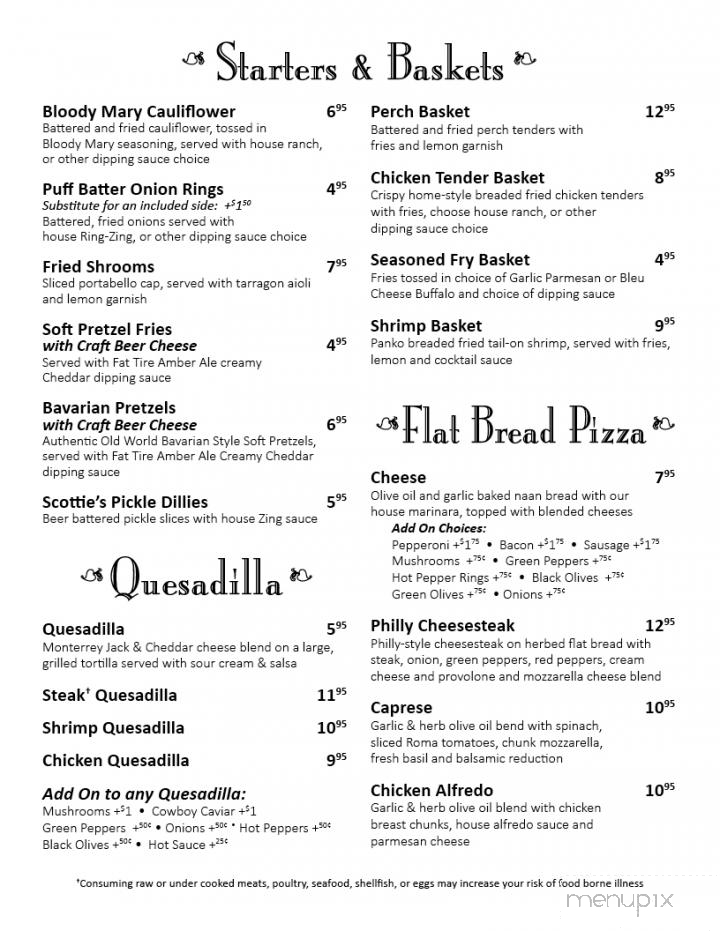 Scotties Pittsfield Inn Restaurant & Lounge - Pittsfield, PA menu_pic