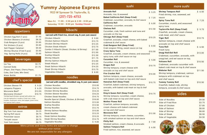 Yummy Japanese Express - Taylorville, IL