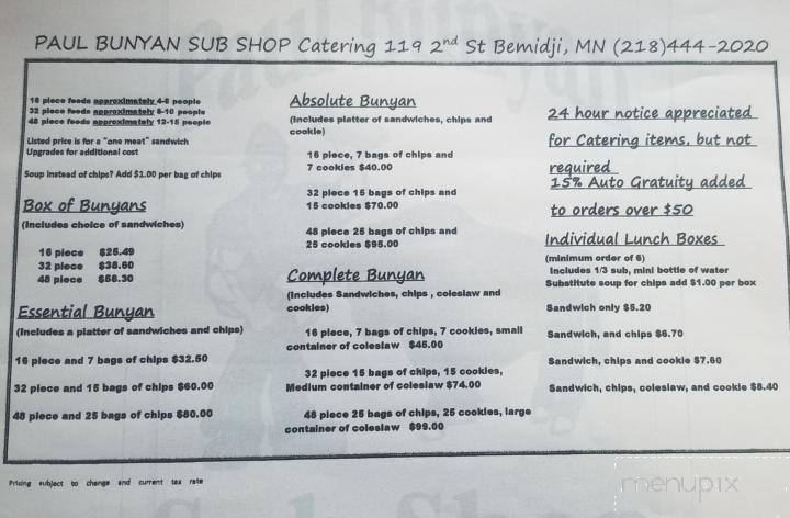 Paul Bunyan Sub Shop - Bemidji, MN