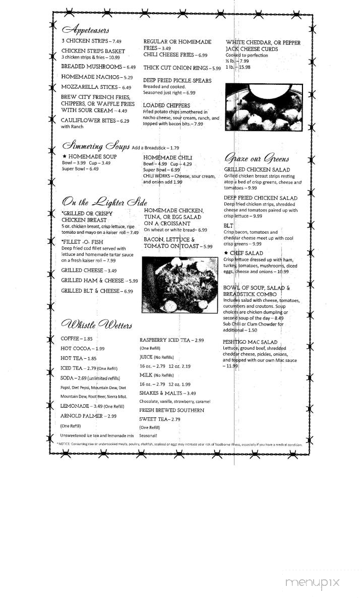Peshtigo Corral - Peshtigo, WI menu_pic