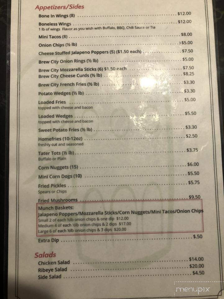 Western Keg - Benkelman, NE menu_pic
