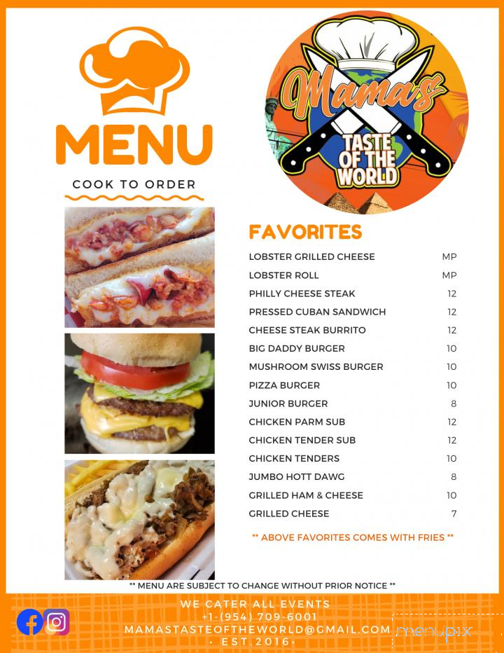 Mama's Taste of the World - Pompano Beach, FL menu_pic
