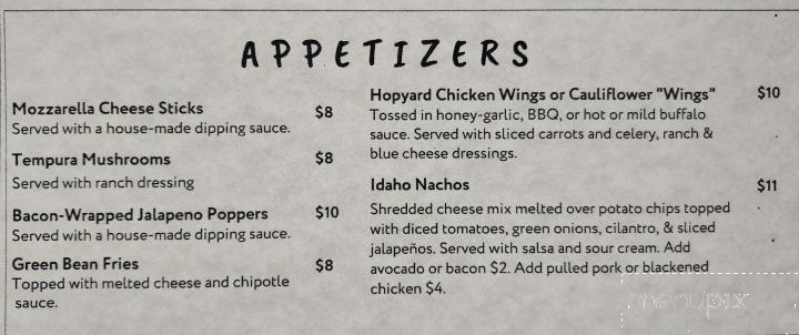 Kootenai River Brewing Company - Bonners Ferry, ID menu_pic