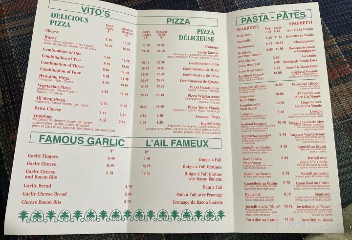 Vito's Pizza & Restaurant - Moncton, NB
