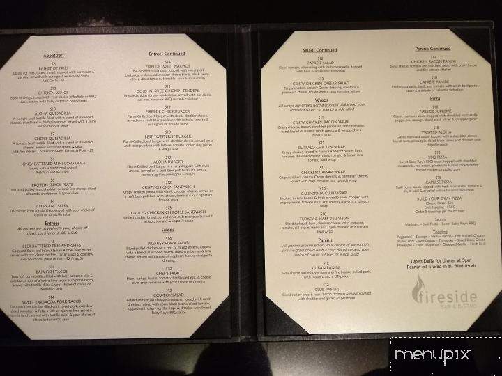 Fireside Bar & Bistro - Puyallup, WA menu_pic