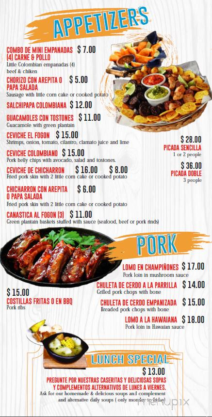 El Fogon Restaurant - Riverside, NJ menu_pic