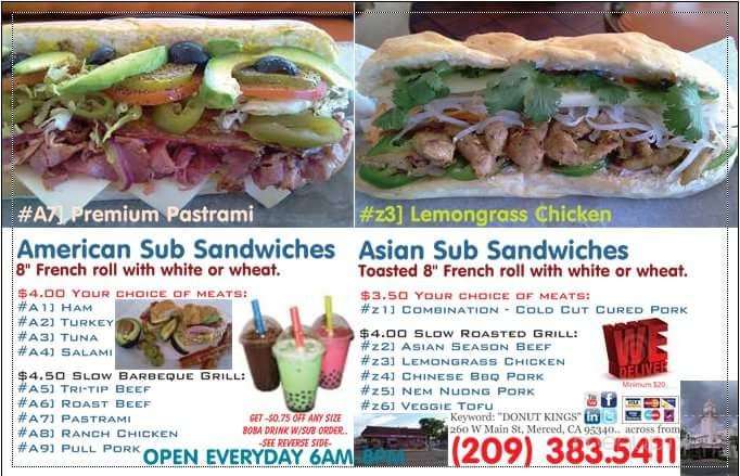 Donut King's - Merced, CA menu_pic