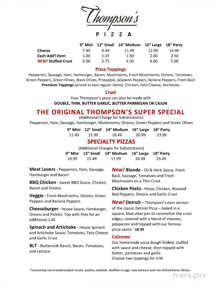 Thompson's Pizzeria - Chelsea, MI