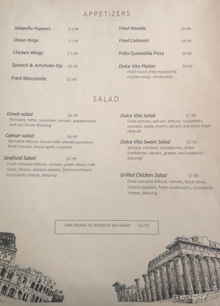 Dolce Vita Cucina - Defiance, OH menu_pic