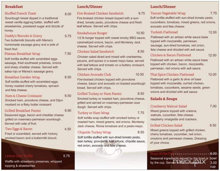 Menu of Grinder House Coffee Shop, LLC in Crossville, TN 38555