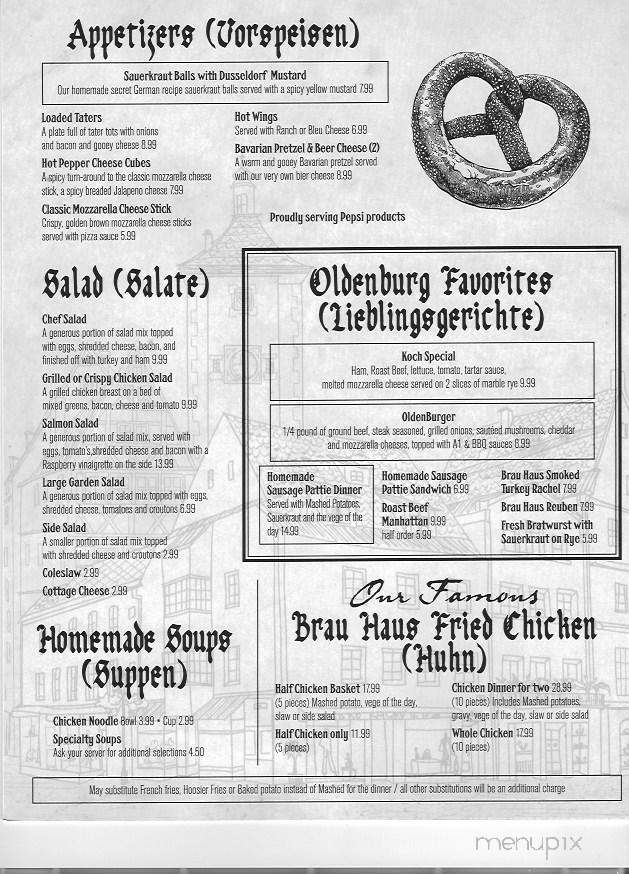 Brau Haus - Oldenburg, IN menu_pic
