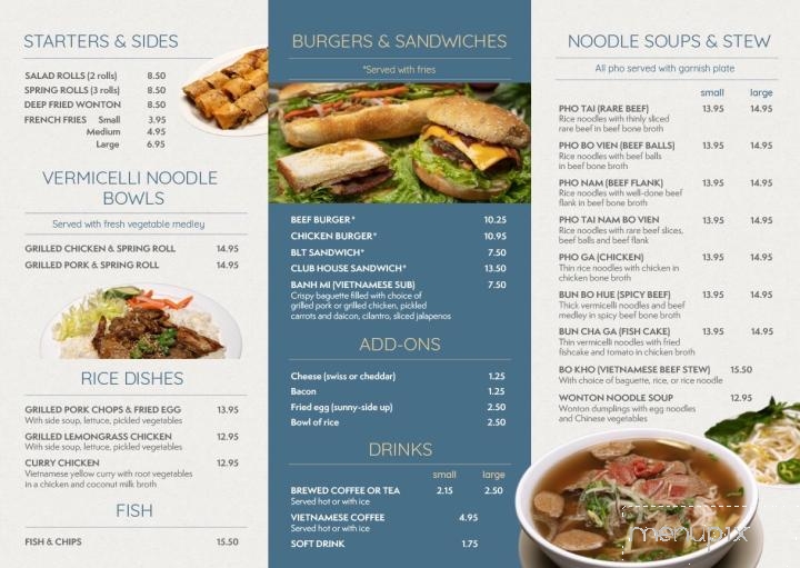 Steveston Harbour Riverside Cafe - Richmond, BC menu_pic