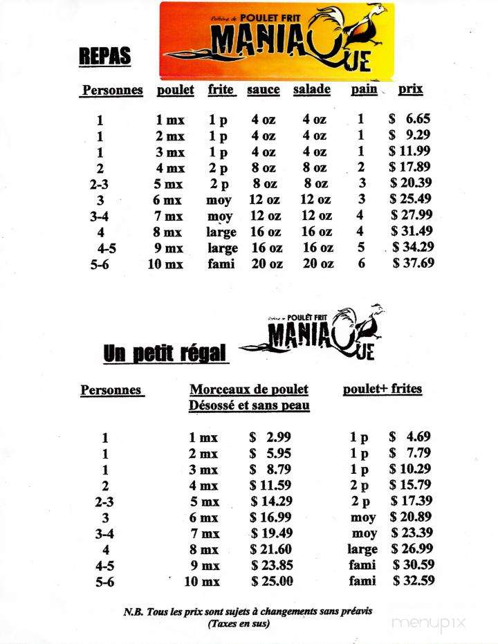 Casse-Croute Lorrain - Gatineau, QC menu_pic