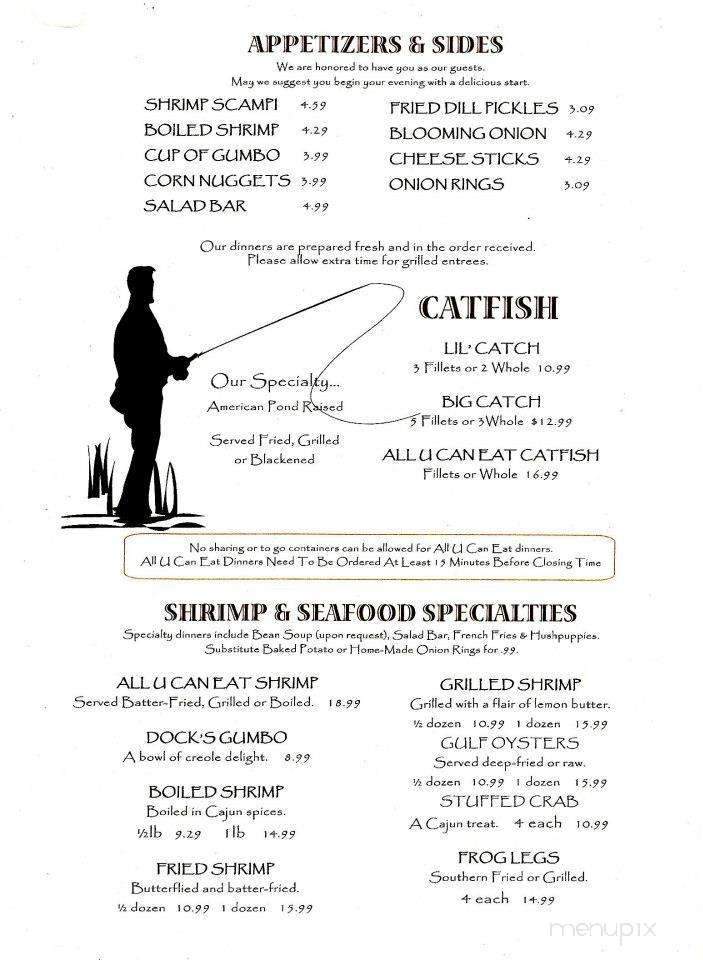 Dock Masters - Sarepta, LA menu_pic