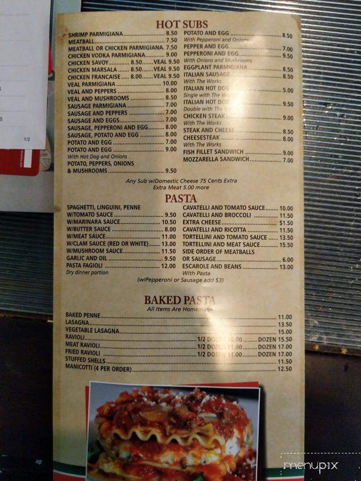 Menu of Bell Paese Pizzeria in Nutley, NJ 07110