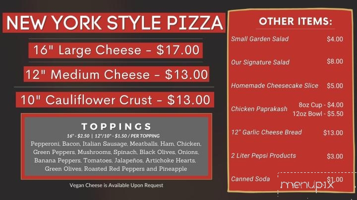 Soul On Fire Pizza - Lorain, OH menu_pic
