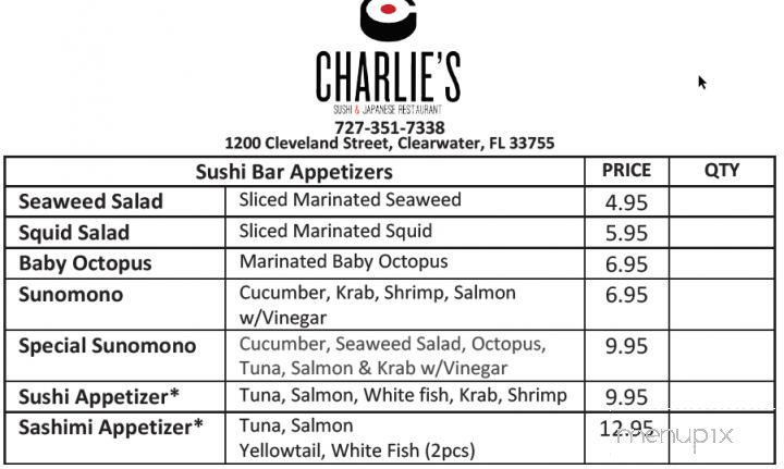 Charlie's Sushi & Japanese Restaurant - Clearwater, FL