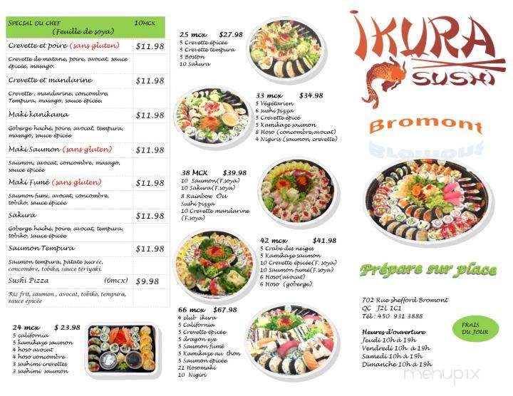 Ikura Sushi Bromont - Bromont, QC menu_pic