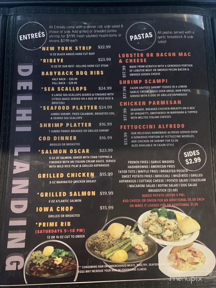 Delhi Landing - Delhi, IA menu_pic