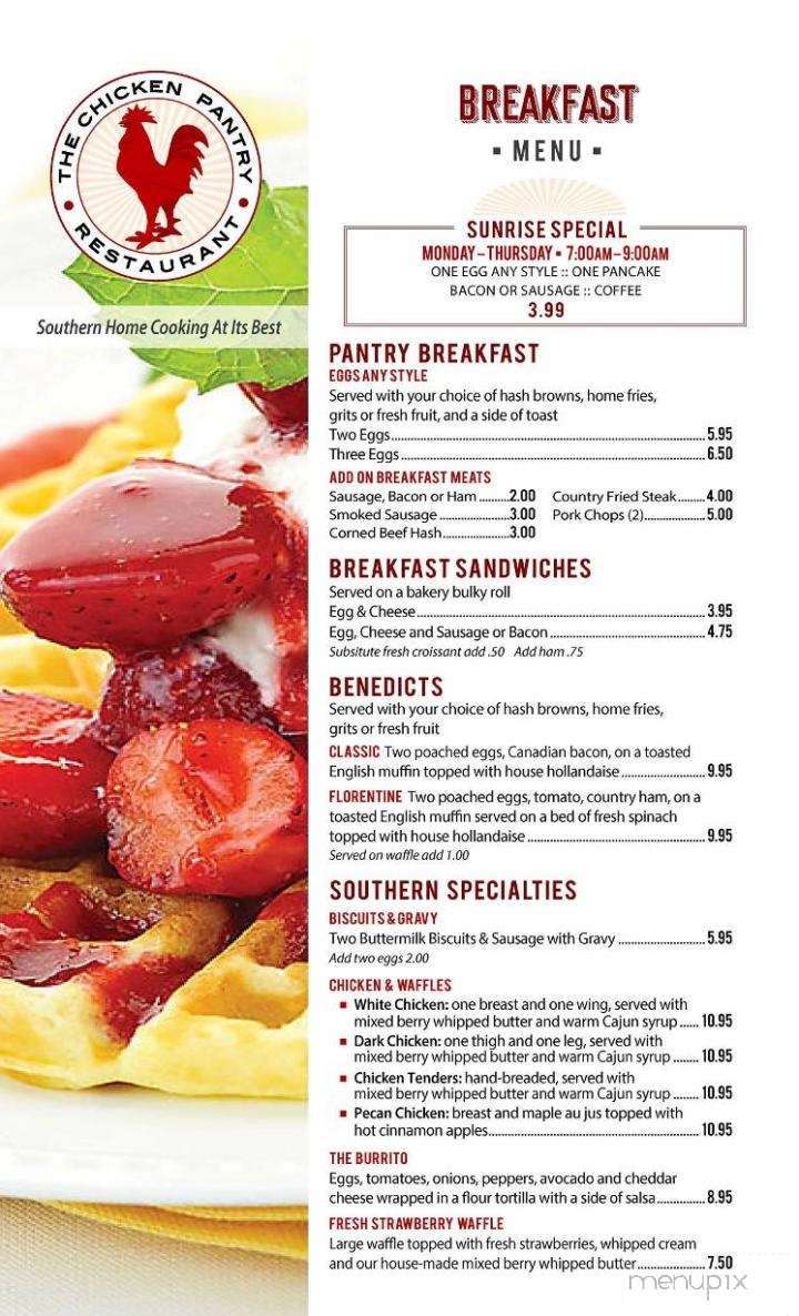 Chicken Pantry Restaurant - Bunnell, FL menu_pic