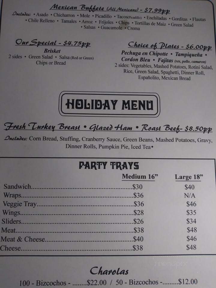 Mexicanisimo - El Paso, TX menu_pic