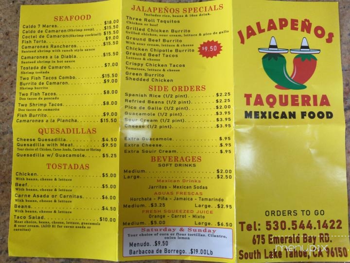 Jalapeno's Taqueria - South Lake Tahoe, CA