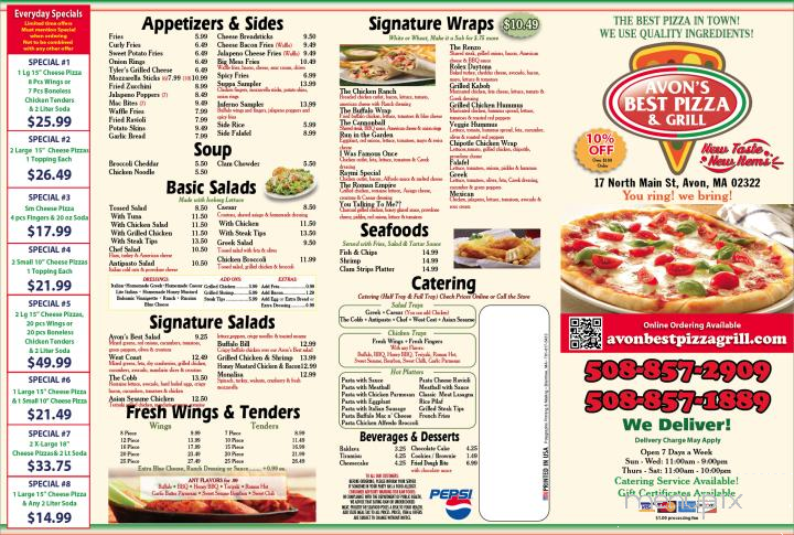 Avon Best Pizza & Grill - Avon, MA