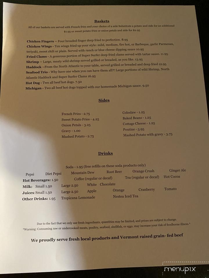 Green Mountain Cafe - Saint Albans, VT menu_pic