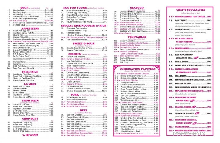 T M Dynasty Restaurant - Greenwood, SC menu_pic
