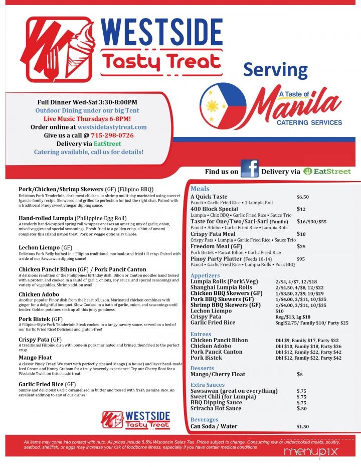 West Side Tasty Treat - Wausau, WI menu_pic