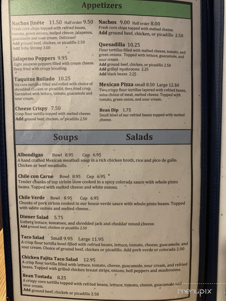 El Jinete Mexican Restaurant - Anacortes, WA menu_pic