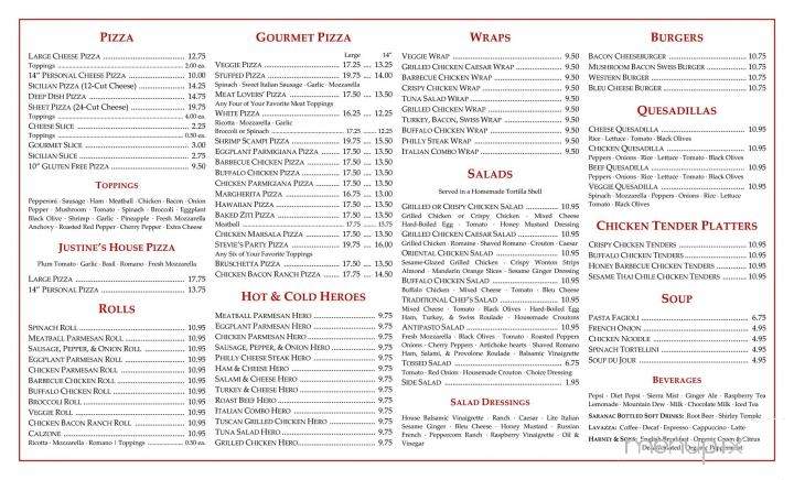 Justine's - Cobleskill, NY menu_pic