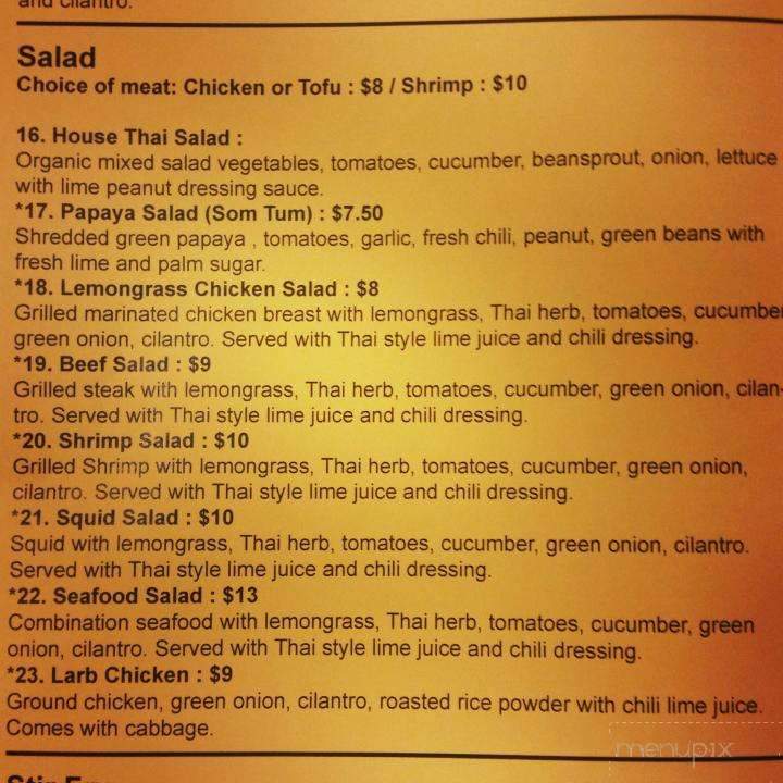 Ploy's Thai Food - Portland, OR menu_pic
