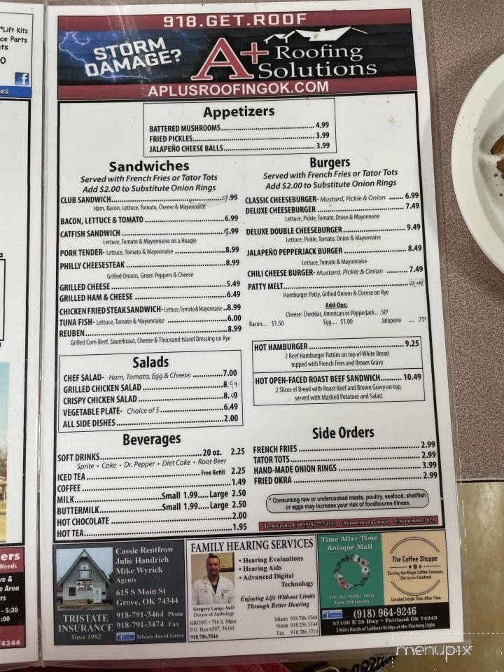 Drake's Restaurant - Grove, OK menu_pic