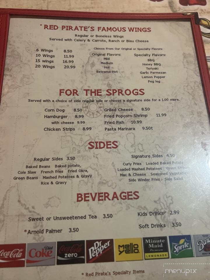 Red Pirate Family Grill - Eastpoint, FL menu_pic