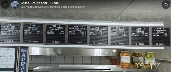 Casse-Croute Chez Ti-Jean - Sainte-Agathe-Nord, QC menu_pic
