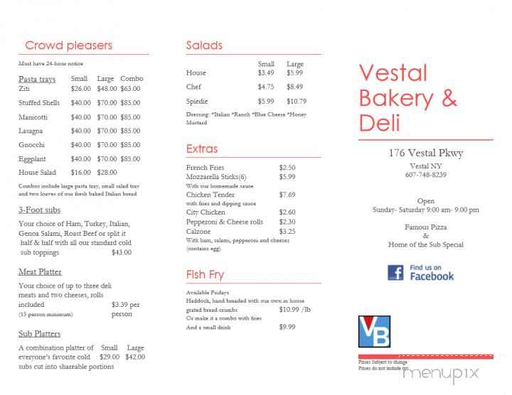 Vestal Bakery & Deli - Vestal, NY