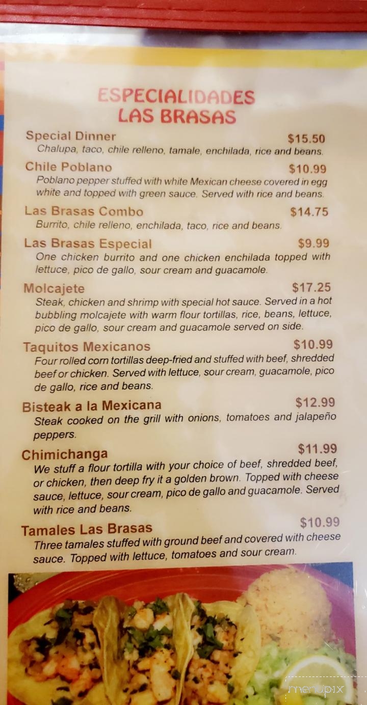 Las Brasas - Berlin, WI menu_pic